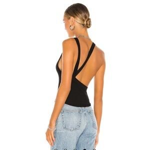 The Line by K Black Asymmetrical Tank Top
